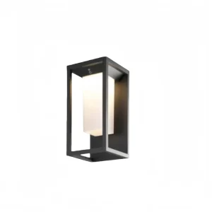 Cylinder Aluminum Decorative Outdoor Waterproof Wall Light GU10 E27 Socket Polycarbonate Diffuser Matt Black Finish 2700K Warm