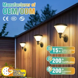 DC 3.2V Input Power IP65 Waterproof High Brightness Rechargeable Outdoor Led Solar Garden Wall Light
