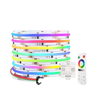 DC12 24V 576LEDs m Addressable COB LED Strip WS2811 SPI Programmable RGBIC Dotless Dream Color Light Strip for KTV Gaming Decor