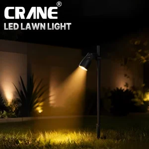 DC12V DC24V 7W LED Lawn Light Spike Mount Waterproof Outdoor Garden Spotlight Single Head Pathway Landscape Lighting