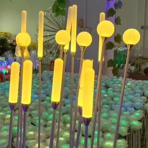 DC12V Dia3*15cm 1.5W Artificial Outdoor Led Floor Standing Lamps for Garden Decoration