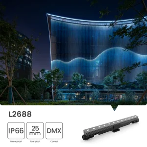 DC24-48V 5K Refresh Rate 60Hz 18W DMX-Controlled Aluminum LED Wall Washer Outdoor Architectural Linear Light