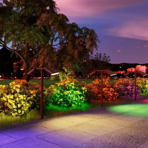 DC24V IP65 Brass Landscape Lighting Outdoor Led Garden Lawn Light Smart APP Control