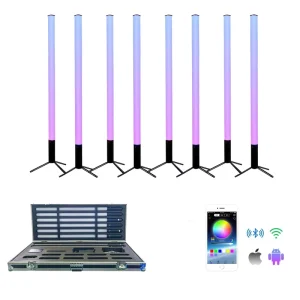 DJ Tube Lights Rechargeable App Controlled Stage Lights Kit LED Tube RGB with Battery