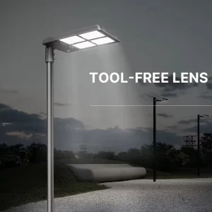 DLC-Certified Outdoor LED Street Light 163 lm/W 500W Aluminum Alloy Body for Road Lighting