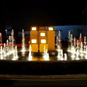 DMX Controlled Musical Water Fountain with Laser Effect Stainless Steel Modern Design for 5A Scenic Spot Tourist Attraction