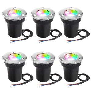 DMX Lighting Recessed Underground Light IP67 Waterproof RGB DMX 512 Outdoor Buried Path Inground Lamp Lighting DMX