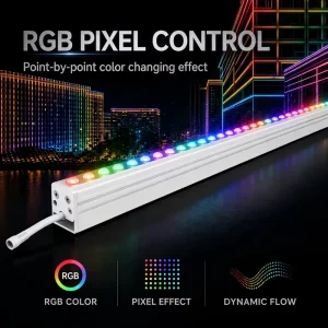 DMX RGBW Led Linear Wall Washer Outdoor Exterior Lighting System Aluminum IP65 Light Facade Outside Lamp Wash Lighting