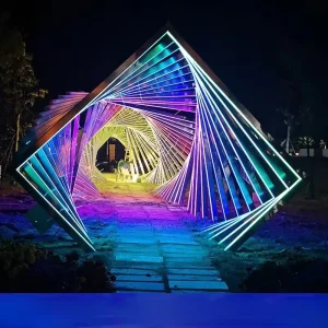 DMX Tunnel Backdrop Christmas Event Holiday Decoration Outdoor Lighted Tunnel Arch Led Lights
