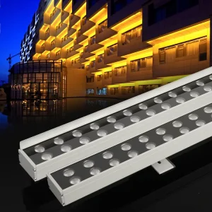 DMX512 Facade Light RGB 36W 48W 72W IP66 Outdoor LED Linear Wall Washer Light with CRI90 High Brightness