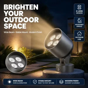 DMX512 IP66 ROHS Aluminum 12W 15W 18W RGBW 6000K LED Flood Light 5 Year Warranty CRI 90 for High Building Landscape Lighting