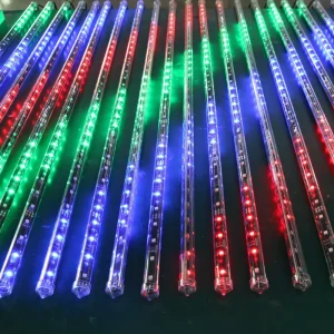 DMX512 RGB Addressable LED Meteor Light 3D Pixel Tube Falling Rain Cascade Lamp IP67 Stage Club Bar DJ Decor