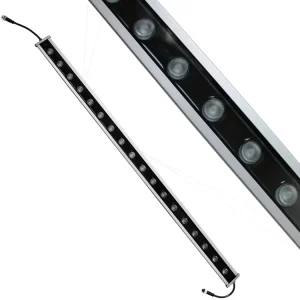 DMX512 RGB LED Linear Wall Washer IP67 Water Resistant Aluminum Alloy Ra95 Commercial Facade Landscape Lighting Outdoor