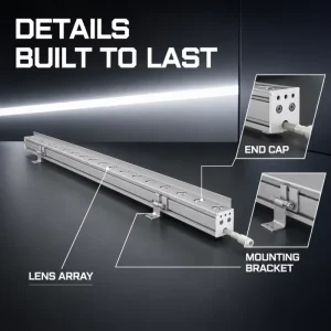 DMX512 RGB LED Wall Washer, IP65, Aluminum, Outdoor Facade Light