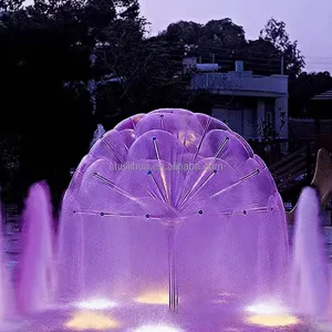 Dandelion Fountain Custom LED Light Outdoor Garden Decor for Commercial Plaza Welcome Fountain