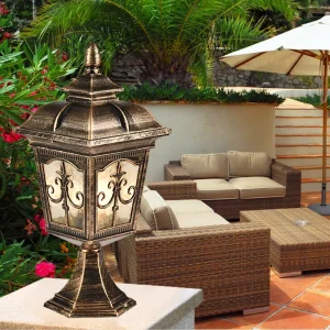 Decorative Garden Lamp LED Outdoor Lanterns Waterproof Wired LED Light Fence Pillar Light for Backyard Villa Garden Hotel Home