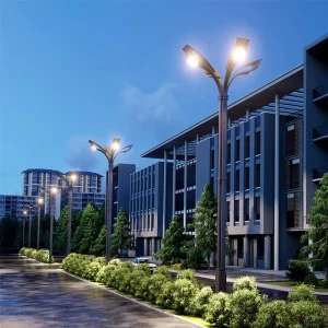 Decorative High Pole Light Public Illumination Outdoor LED Street Lamp Landscape Lighting Warm Light