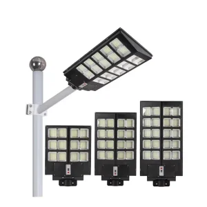 Decorative Outdoor Lighting Pole Garden Lamp Post Traditional LED Street Light Steel Solar Cell Light Surveillance Systems 80