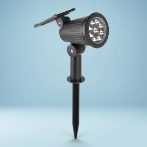 Decorative Solar LED White Warm White RGB Spotlight Outdoor Garden Waterproof Floor Plug Lawn Tree Light Adjustable Angle Lamp