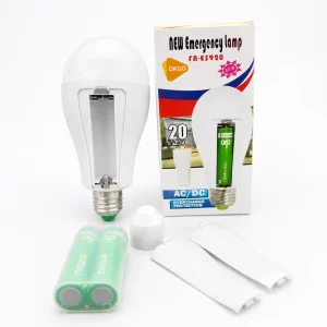 Detachable Dual battery Wide voltage LED Emergency Light Bulb High CRI 90 8000K 25000 Hours Lifespan for Camping Outdoor Use