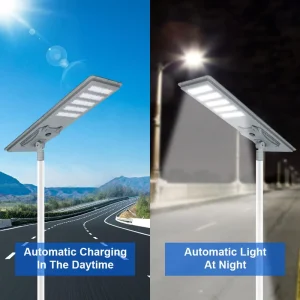 Die-Cast Aluminum 300W 400W 500W Outdoor Industrial Solar Street Light with AC-Compatible Charging