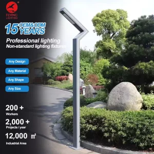 Die Cast Aluminum IP65 Waterproof AC Powered Garden Light Pole Outdoor LED Post Top Landscape Light for Community Street Pathway