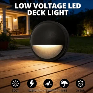 Die Cast Aluminum Surface Mounted Low Voltage Outdoor Led Deck Lights for Fence Post Bridge Path Garden Patio Pathway Stair Step