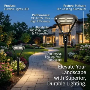 Die Casting Aluminum Round Shape 50W IP65 LED Solar Lights for Outdoor Garden Park Minor Road