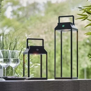 Die-cast Aluminum Waterproof Dimmable Portable Led Outdoor Solar Garden Lantern Table Lamp Light