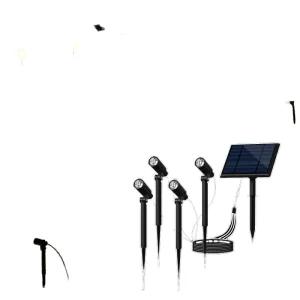 Dimmable 4-In-1 Adjustable Angle IP65 Waterproof Solar Garden Spot Light Light Sensor Control 150 Beam Angle 2500-7000K Color