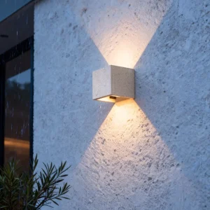 Disenky Modern Outdoor Staircase Waterproof Cement Black White Square High Brightness LED Wall Lamp with 2 Year Warranty