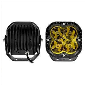 Double Lamp 5 Inch 80W 6000K Square Spot Flood Lights 12 36V Auxiliary Light Truck Lights