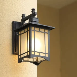 Double-Sided Solar Modern Outdoor Wall Led Lights IP65 Waterproof 6W Aluminium Black Wall Lamp Home Garden Surface Mounted
