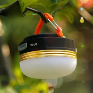 Dual-Function LED Flashlight Camping Lamp USB Rechargeable Spotlight Wide Beam for Exploration