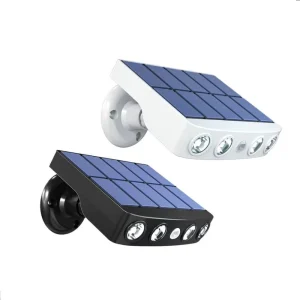 Dummy CCTV Camera Waterproof 4 Watt LED Solar Powered Motion Sensor Spot Light Outdoor Security Wall Spotlight