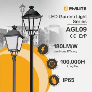 Coastal Proof IP65 IK08 Die Casting Aluminum 50W 110V Post Top Dimmable Module For Villa Patio LED Garden Light
