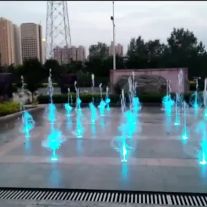Durable Corrosion Resistant Stainless Steel Modern Commercial Dry Water Jet Fountain Coastal City Seaside Promenade