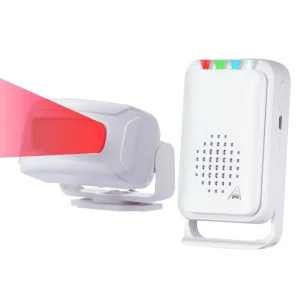 Durable PIR Motion Detection Doorbell Light Reminder Ring Portable ABS Home Security System 10m Detection Range Multiple