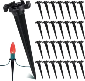 Durable Universal Lawn Stakes Lighting Accessories for Mini Light String C9 & C7 Sockets