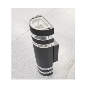 E27 Half Round Outdoor Waterproof Wall Lamp Up and Down Modern Wall Light Black Porch Wall Mounted Exterior Lighting