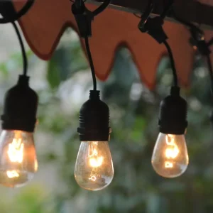 E27 IP65 Waterproof Solar Patio Holiday Garden Wedding Camping Decor Outdoor S14 Bulb 10m 48ft LED Garland Festoon String Light
