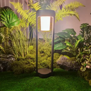E27 Modern LED Aluminum Lawn Light IP65 Waterproof AC Powered Freestanding Outdoor Garden Lamp Adjustable 360° Beam