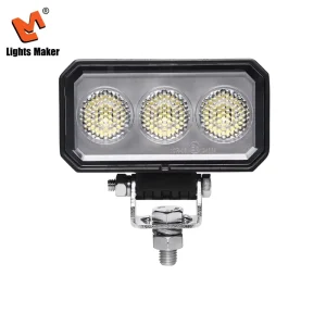 ECE R10 Certified IP69K Waterproof 12W LED Pods 3.5″ Rectangular Flood Work Light for Marine Boat Tractor 0605 12