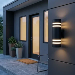 ETL CE Rohs Modern Home Lighting E26 LED Wall Light Hotel Villa Exterior Mounted Waterproof Cylinder Outdoor Wall Lamp