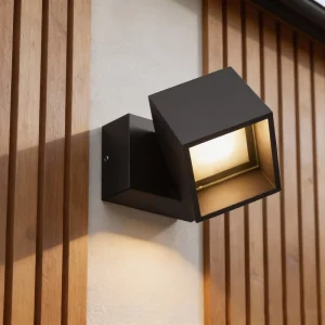 ETL Certified Modern Double Head LED Wall Lamp IP65 Waterproof Aluminum Square Adjustable Dimmable Outdoor Garden Villa