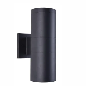 ETL Listed 12in Modern Outdoor Porch Light Patio Light with Aluminum Cylinder and Tempered Glass Cover Waterproof Wall Sconce