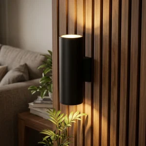 ETL Modern Outside Home E26 Exterior Wall Led Lamps Cylinder Outdoor Wall Light Motion Sensor Dusk to Dawn Wall Sconce