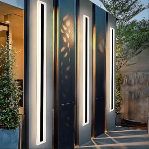 ETL Outdoor LED Wall Sconce Light 300-2400mm IP65 Slender Sideway Luminaire for Building Facade Garden Hotel