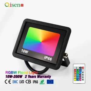 EU CE EMC LVD CB RoHS Standards Certified IP66 50W 100W 150W 200W Compliant Modern RGBW LED Flood Light