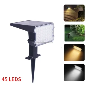 EU Stock 45 LED Solar Spot Lights Outdoor IP65 Waterproof Solar Landscape Spike Lights for Garden Pathway Yard Walkway